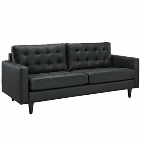 EAST END IMPORTS Empress Leather Sofa, Black EEI-1010-BLK